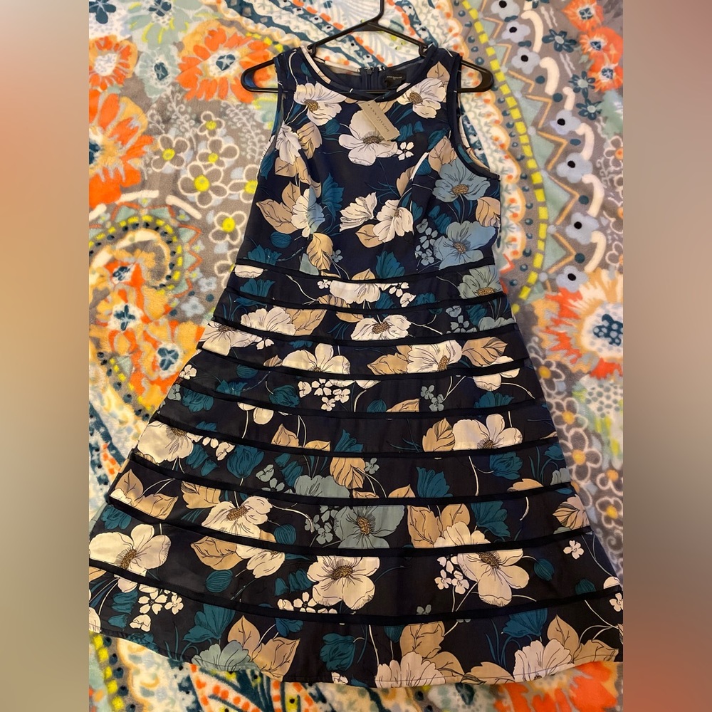 Formal Ann Taylor Blue Floral Dress